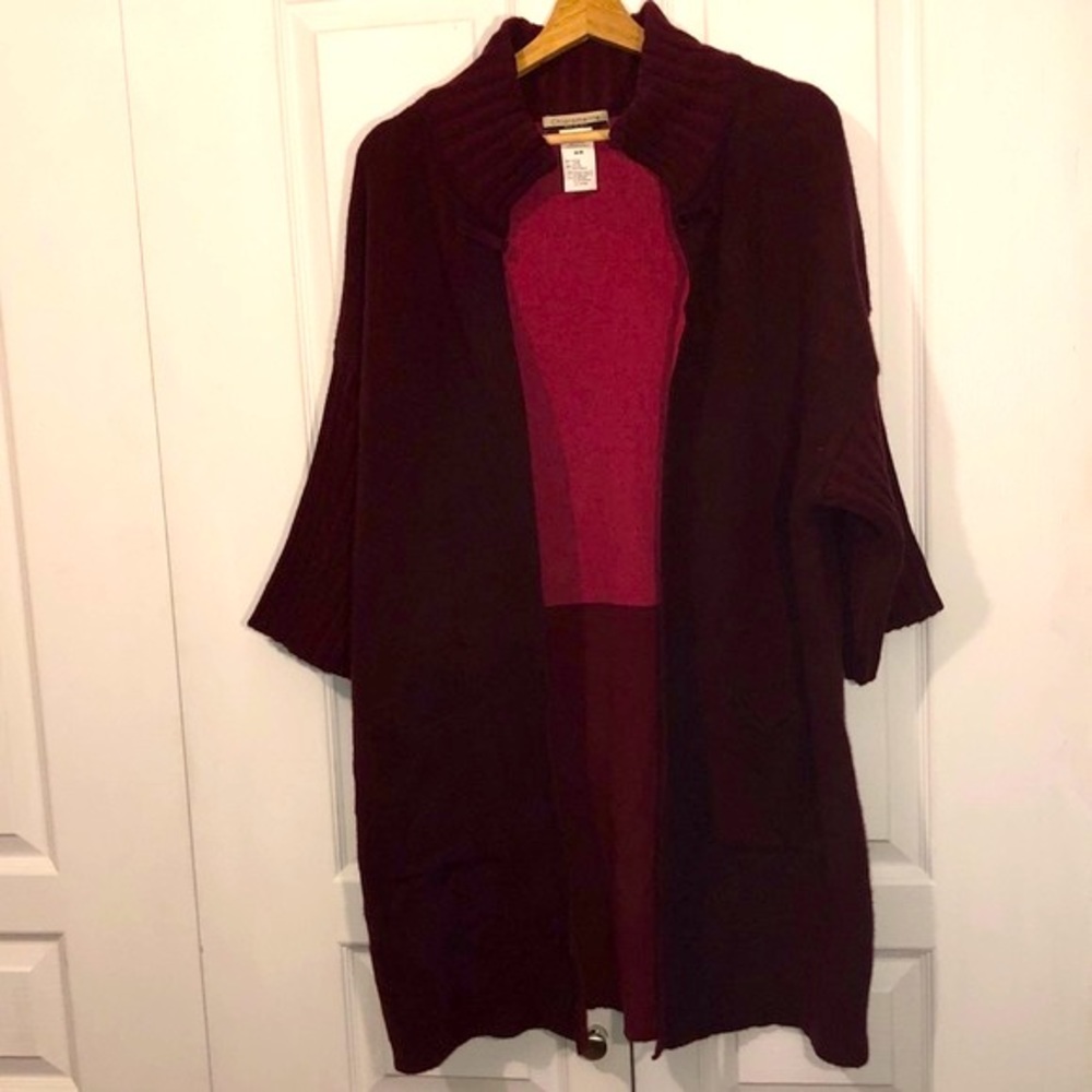 Red Knit Coatigan